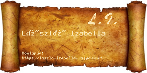 László Izabella névjegykártya